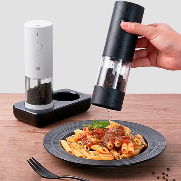 Набор электрических мельниц с аккумулятором HuoHou Electric Mini Grinder Rechargable, 2 шт., бел+чёр